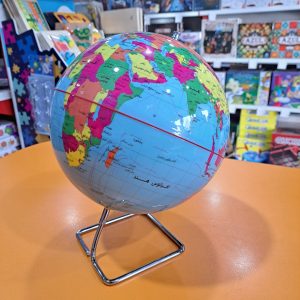 کره جغرافیایی زمین پایه هندسی فلزی سایز20