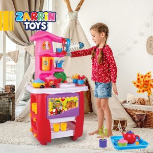 اسباب بازی آشپزخانه 66 پارچه طرح کلبه زرین تویز (zarrin-toys)