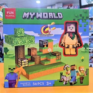 لگو مگنتی ماینکرافت ۵۶ تکه مدل MY WORLD کد 86017