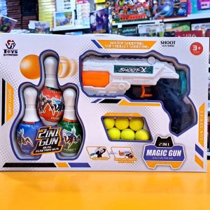 تفنگ اسباب بازی ۲ کاره Magic Gun مدل 39-648 | توپ‌پرتابی و آبپاش