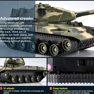 تانک  کنترلی سبز شارژی Remote Control BATTLE TANK
