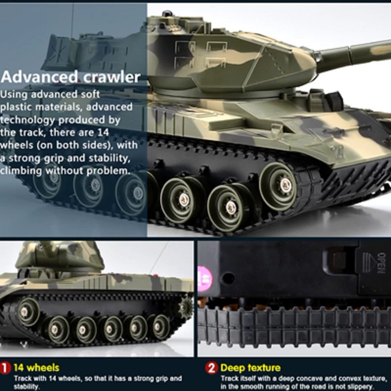 تانک کنترلی سبز شارژی Remote Control BATTLE TANK